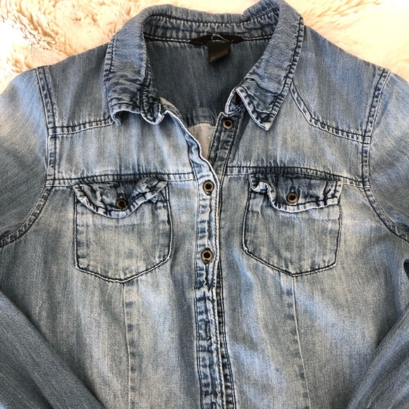 H&M Ombré Denim Button-down - Picture 1 of 5